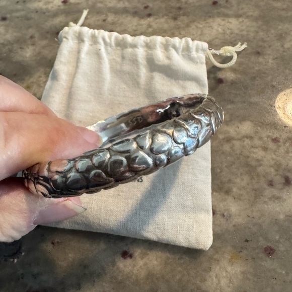 Simon Sebbag Silver Textured Bangle - Picture 3 of 7